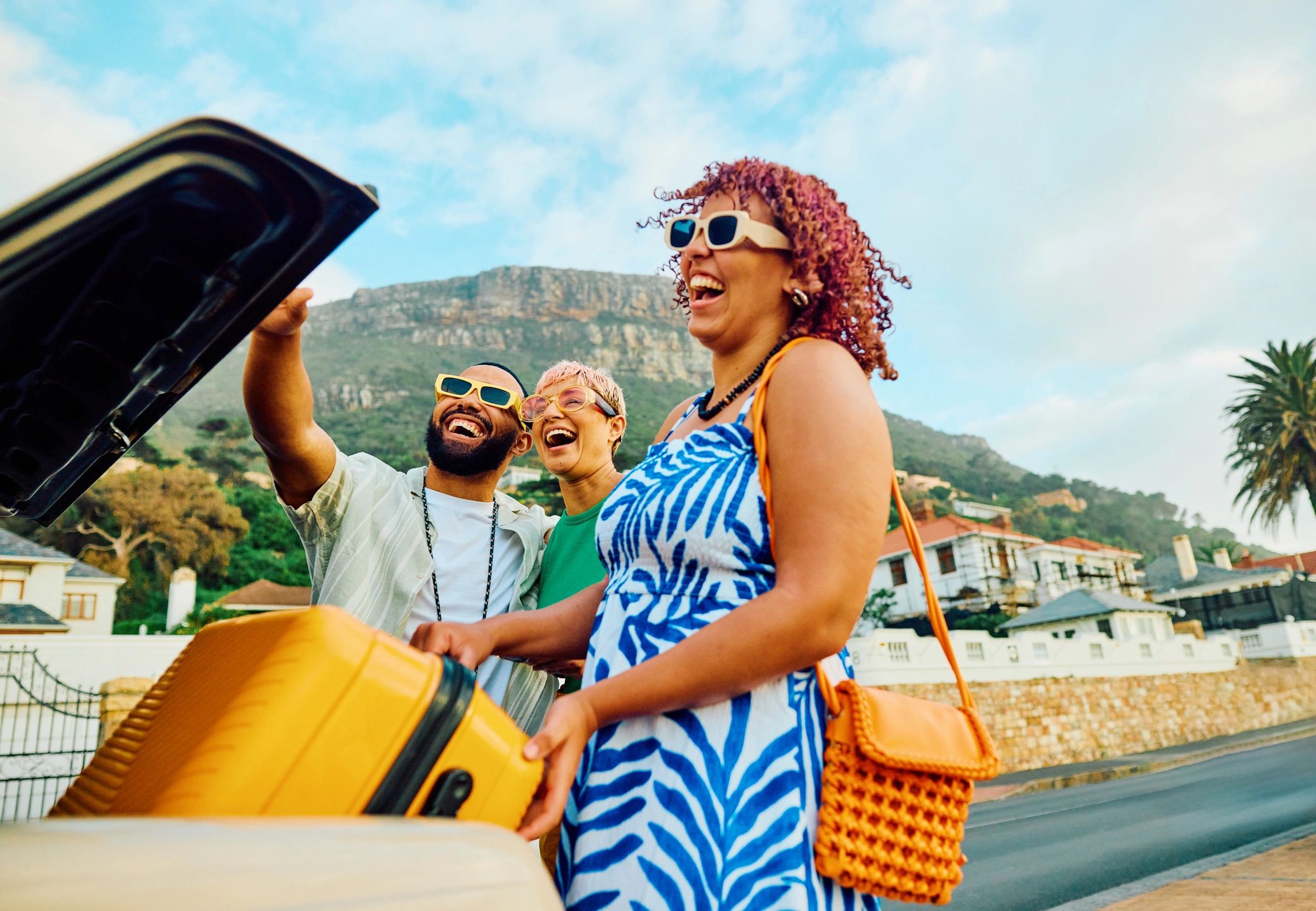 Friends enjoying a group vacation